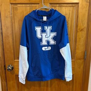 Nike Royal Blue & White College Pullover Hoodie
